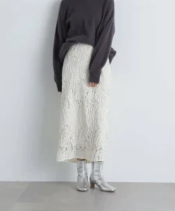 N. Natural Beauty Basic シアー刺繍スカート《S Size Line》