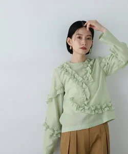 N. Natural Beauty Basic ランダムフリルシアープルオーバー