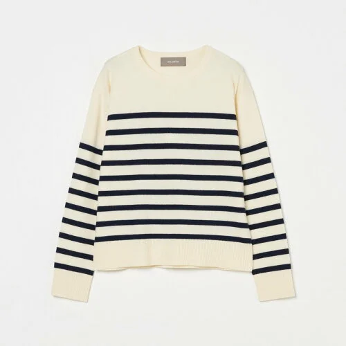 HELIOPOLE BORDER CREW NECK KNIT