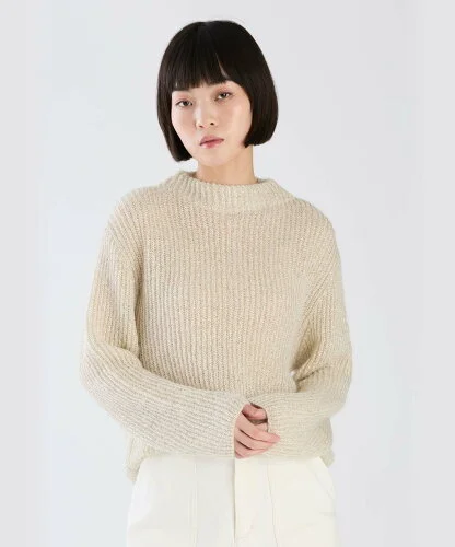 To b. by agnes b. WW89 PULLOVER ラメモヘアプルオーバー