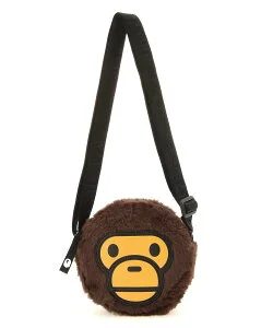 A BATHING APE BABY MILO BOA SHOULDER BAG