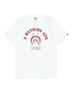 A BATHING APE BAPE STORE RAKUTEN FASHION SHARK COLLEGE TEE