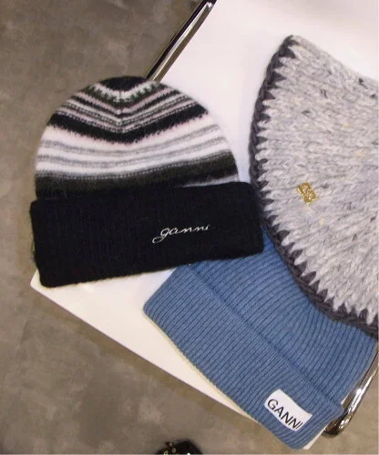 Oriens JOURNAL STANDARD 【GANNI / ガニー】 Striped Soft Wool Beanie A6306