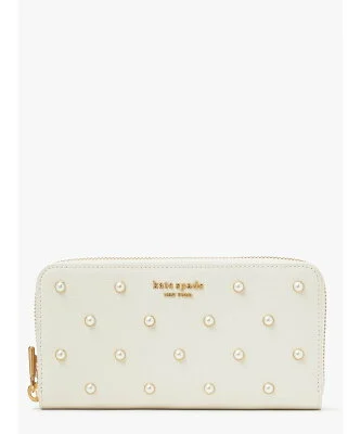 kate spade new york パール エンベリッシュド ジップ アラウンド コンチネンタル ウォレット