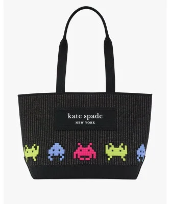 kate spade new york スペース インベーダー * ケイト・スペード ニューヨーク ニット ジャカード トート