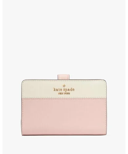 kate spade new york マディソン カラーブロック ミディアム コンパクト バイフォールド ウォレット