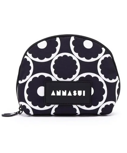 ANNA SUI ヴァケーション ラウンドポーチ クイーポ 財布・ポーチ・ケース ポーチ ブラック グリーン パープル【送料無料】