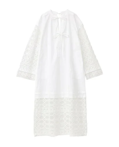 Liesse 【Sara mallika/サラ マリカ】GEOMETRIC LACE JOINT DRESS