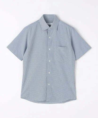 UNITED ARROWS green label relaxing ラッカン ギンガム スタンダード スナップ ドレスシャツ -ストレッチ・イージーアイロン・吸水速乾-