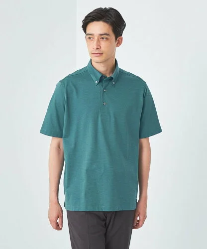 UNITED ARROWS green label relaxing シャンブレー ボタンダウン ポロシャツ