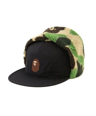 A BATHING APE ABC CAMO PUFFY FLIGHT CAP