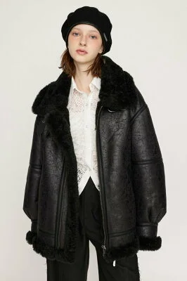 SLY VINTAGE FAUX SHEARLING ジャケット