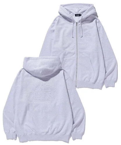 XLARGE EMBOSSED OG BOX ZIP UP HOODED SWEATSHIRT