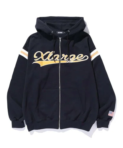 XLARGE LINE ZIP UP HOODED SWEATSHIRT