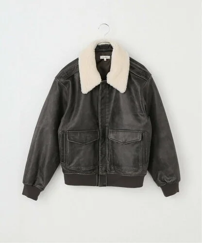 U by SPICK&SPAN 【GLOWNY/グロウニー】 AIR FORCE LEATHER JACKET