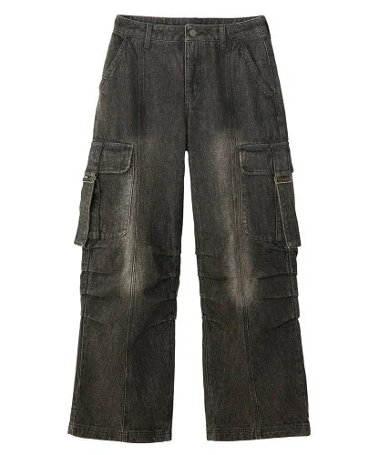 X-girl LOW RISE CARGO POCKET DENIM PANTS