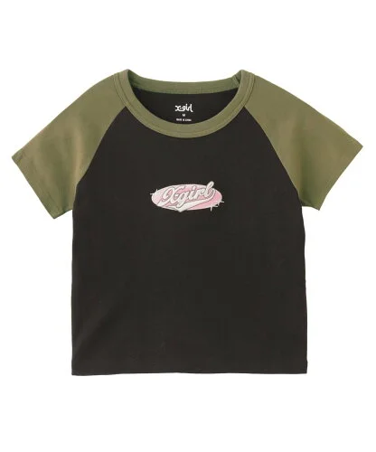 X-girl OVAL LOGO EMBROIDERY RAGLAN S/S BABY TEE