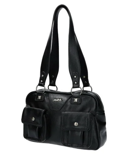 X-girl DOUBLE POCKET FAUX LEATHER HAND BAG