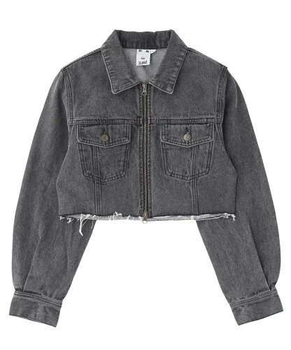 X-girl OVERDYED ZIP UP DENIM JACKET