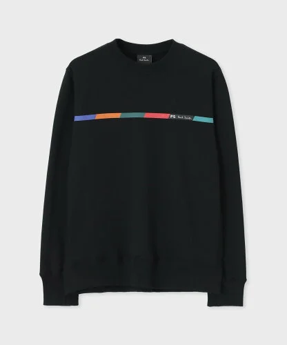 Paul Smith 【公式】"Sports Stripe Bar" クルーネックスウェット