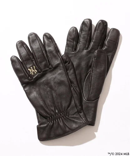 JOURNAL STANDARD INFIELDER DESIGN / インフィールダーデザイン Leather Gloves Finger Logo