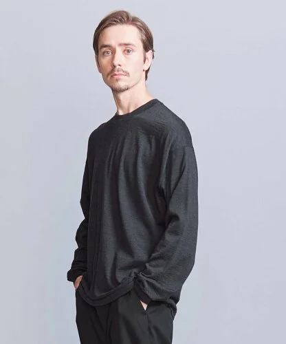 UNITED ARROWS ウォッシャブルウール ロングスリーブ Tシャツ - MADE IN JAPAN -