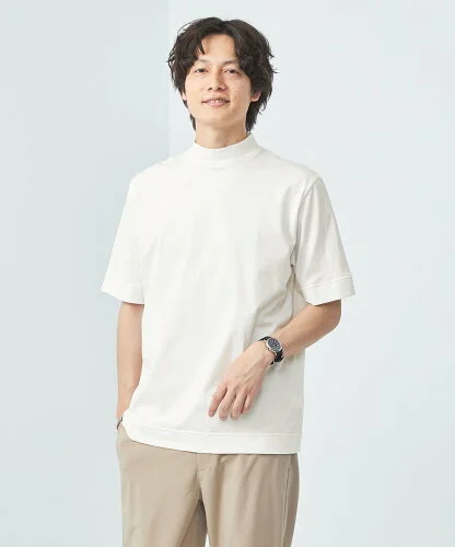 UNITED ARROWS green label relaxing ＜GIM＞プラチナフェイス コットン モックネック Tシャツ