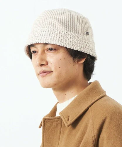 UNITED ARROWS green label relaxing GLR ロゴ ニット バケットハット