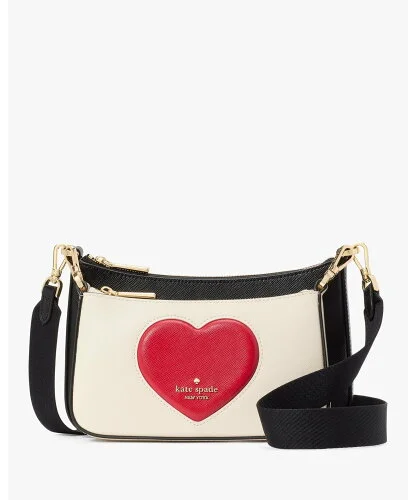 kate spade new york デュエット インセット パフィ ハート クロスボディ