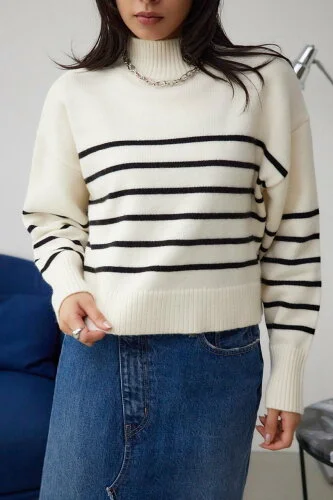 AZUL BY MOUSSY ハイネックアソートカラーニットプルオーバー