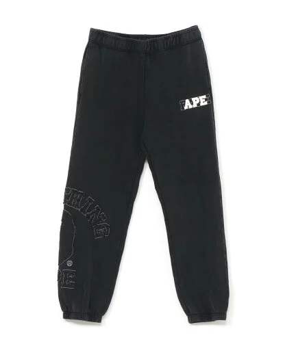 A BATHING APE VINTAGE WASHED COLLEGE PATCH SWEATPANTS