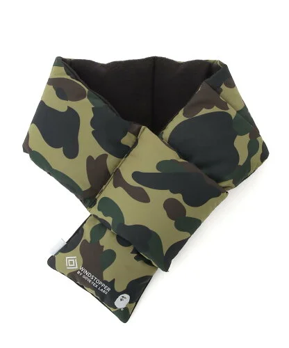 A BATHING APE GORE-TEX WIND STOPPER 1ST CAMO POCKET FLEECE SCARF