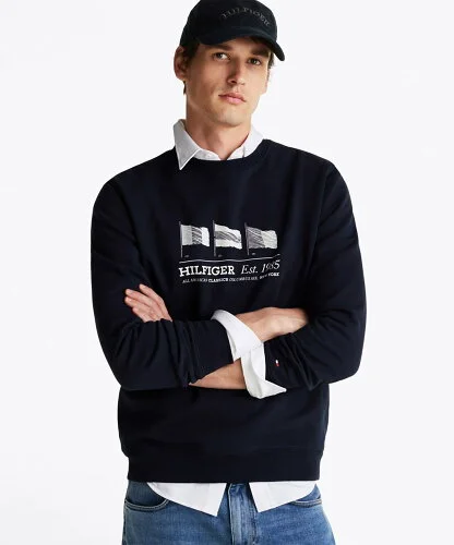 TOMMY HILFIGER HILFIGER FLAGS CREWNECK