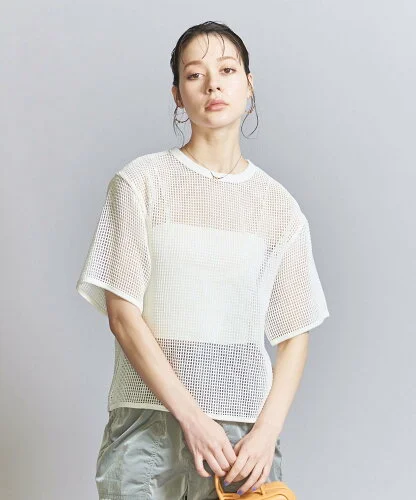 BEAUTY&YOUTH UNITED ARROWS メッシュ クルーネック プルオーバー