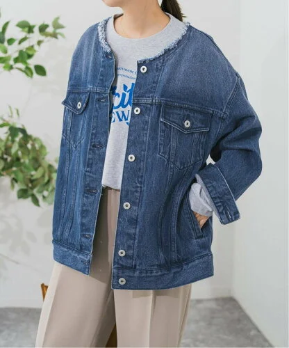 Spick & Span デニムノーカラージャケット