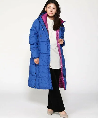 Desigual ふかふか素材のレディースストレートコート