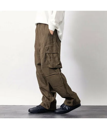 ABAHOUSE POLY TWILL WIDE MILITARY CARGO/ワイドカーゴパンツ