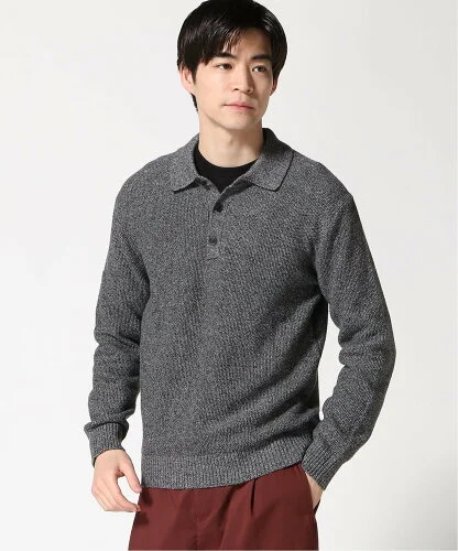 BANANA REPUBLIC FACTORY STORE (M)SEED STITCH LS POLO