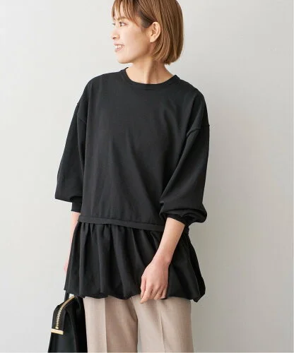 Spick & Span バルーンペプラムニット
