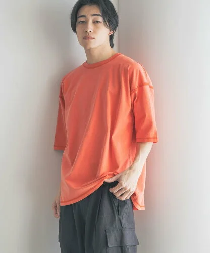 LOWRYS FARM 【MENS】ピグメントアウトシームTシャツSS