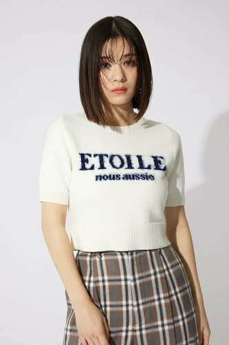 rienda ETOILEジャガードニットトップス