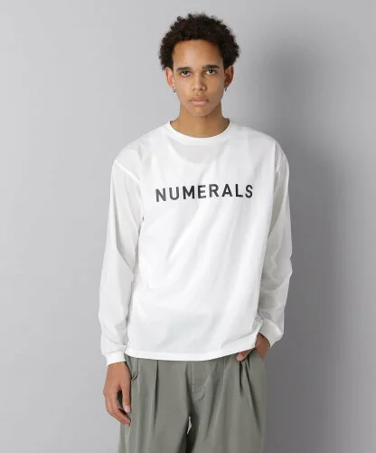 niko and ... 【NUMERALS】ストレッチロゴロングスリーブTEE