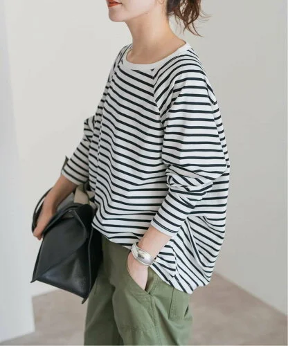 Spick & Span ボートネックバックタックプルオーバー