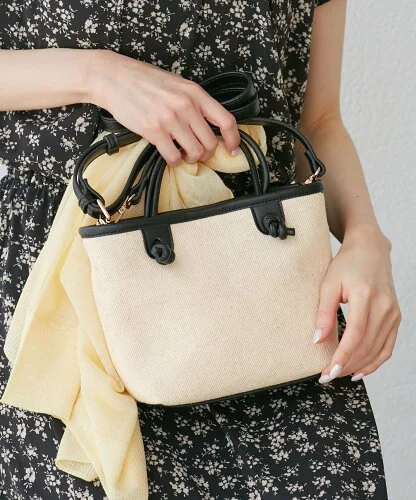 ROPE' PICNIC ノットハンドルキャンバスコンビミドルトート&ショルダーバッグ