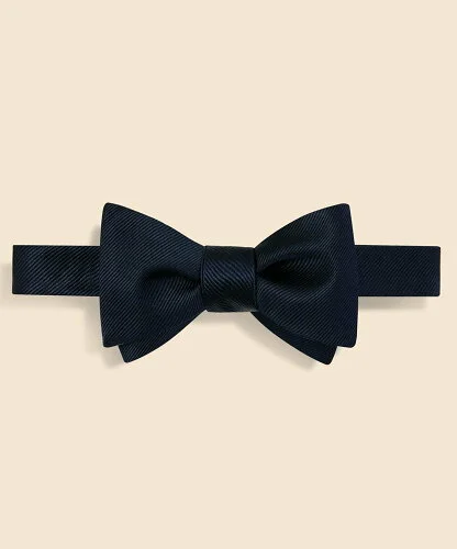 Brooks Brothers シルク ソリッド レップボウタイ Made in USA