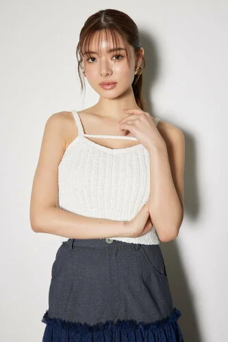 rienda ニットビスチェ