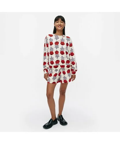 Marimekko Leiot Vihkiruusu スウェット