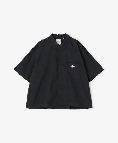DANTON ｜ ナイロン プランサーボタンダウン 半袖シャツ WOMEN