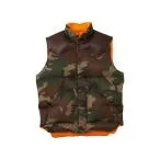 ベスト ジレ ROCKY MOUNTAIN FEATHERBED/WOODLAND FRAM CAMO柄DOWN VEST メンズ