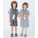 ワンピース SHIPS KIDS:100〜130cm / オーガニック コットン ボーダー Aライン ワンピース キッズ